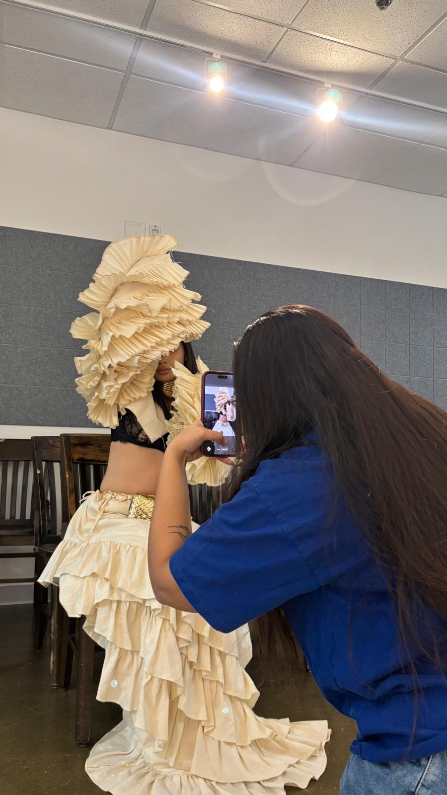 Behind the scenes from the styling shoot